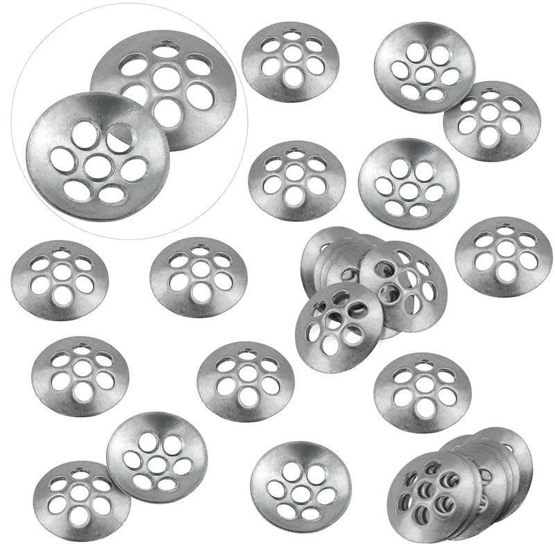 MARRTEUM 30 Pcs Pipe Screen Filters, Diameter 0.313'' (8mm) Stainless Steel Reusable Small Filter in Concave Shape with 7 Holes - Image 1